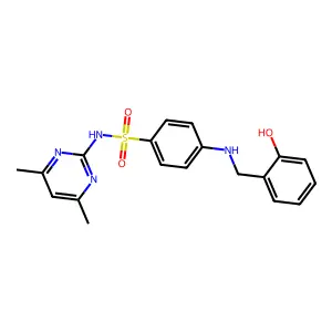 N-(4,6-dimethylpyrimidin-2-yl)-4-[(2-hydroxyphenyl)methylamino]benzenesulfonamide structure