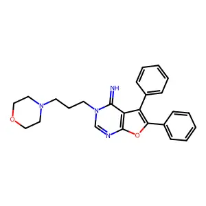 3-(3-Morpholin-4-ylpropyl)-5,6-diphenylfuro[2,3-d]pyrimidin-4-imine structure