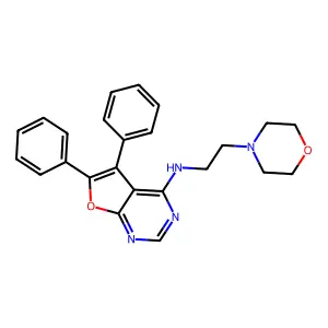 N-[2-(4-morpholinyl)ethyl]-5,6-diphenyl-Furo[2,3-d]pyrimidin-4-amine structure