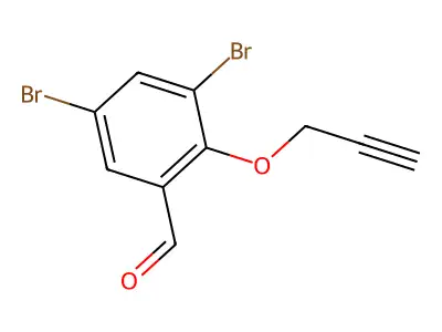 3,5-Dibromo-2-(prop-2-yn-1-yloxy)benzaldehyde structure