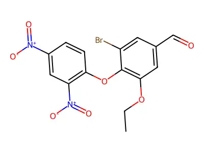 3-Bromo-4-(2,4-dinitrophenoxy)-5-ethoxybenzaldehyde structure