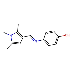 4-(((1,2,5-Trimethyl-1H-pyrrol-3-yl)methylene)amino)phenol structure