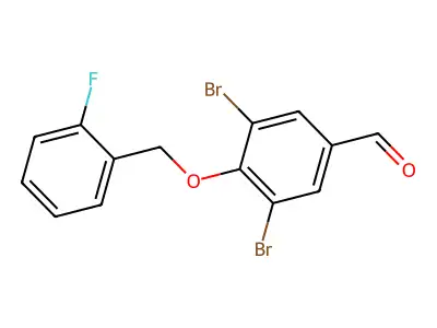 3,5-Dibromo-4-[(2-fluorobenzyl)oxy]benzaldehyde structure