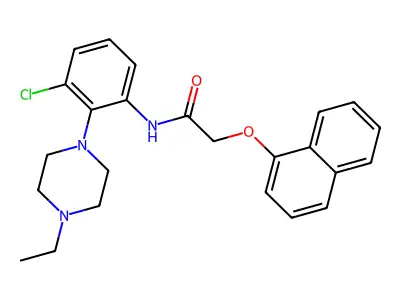 N-[3-chloro-2-(4-ethylpiperazin-1-yl)phenyl]-2-naphthalen-1-yloxyacetamide structure