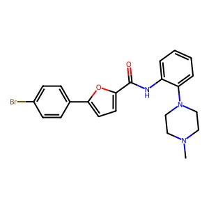 5-(4-bromophenyl)-N-[2-(4-methylpiperazin-1-yl)phenyl]furan-2-carboxamide structure