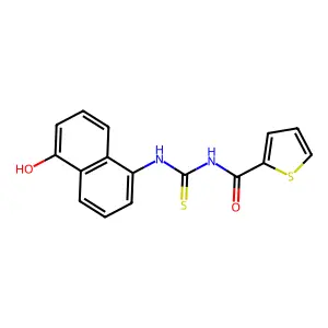 N-[(5-hydroxynaphthalen-1-yl)carbamothioyl]thiophene-2-carboxamide structure