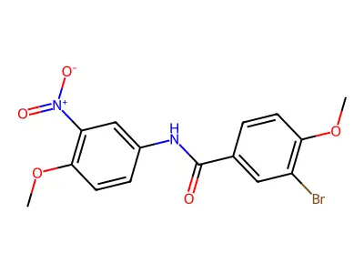 3-bromo-4-methoxy-N-(4-methoxy-3-nitrophenyl)benzamide structure
