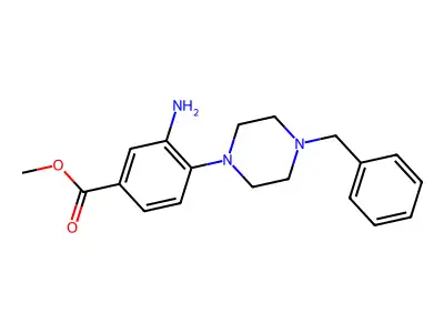 Methyl 3-amino-4-(4-benzylpiperazin-1-yl)benzoate structure