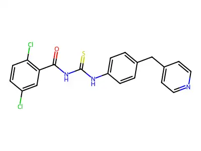 2,5-dichloro-N-[[4-(pyridin-4-ylmethyl)phenyl]carbamothioyl]benzamide structure