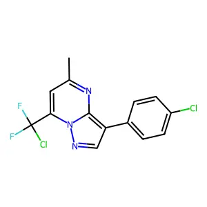 7-[Chloro(difluoro)methyl]-3-(4-chlorophenyl)-5-methylpyrazolo[1,5-a]pyrimidine structure