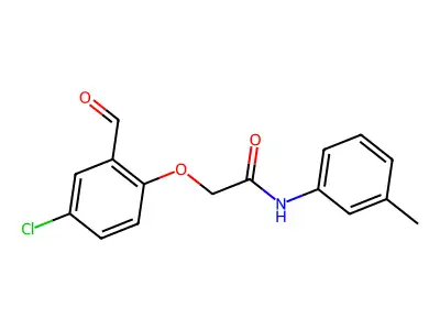 2-(4-chloro-2-formylphenoxy)-N-(3-methylphenyl)acetamide structure
