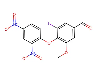 4-(2,4-Dinitrophenoxy)-3-iodo-5-methoxybenzaldehyde structure