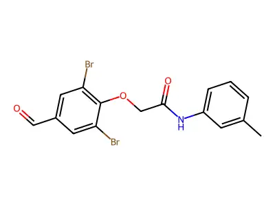 2-(2,6-dibromo-4-formylphenoxy)-N-(3-methylphenyl)acetamide structure