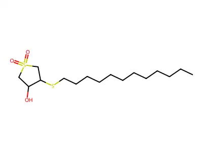 3-(Dodecylsulfanyl)-4-hydroxy-1lambda~6~-thiolane-1,1-dione structure