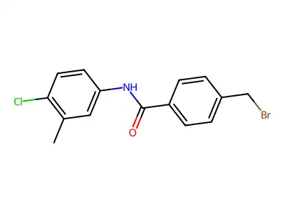 4-(bromomethyl)-N-(4-chloro-3-methylphenyl)benzamide structure