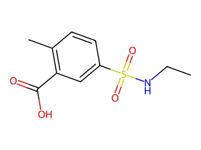 5-(Ethylsulfamoyl)-2-methylbenzoic acid structure