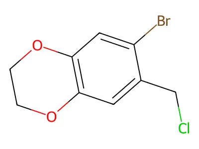 6-Bromo-7-(chloromethyl)-2,3-dihydro-1,4-benzodioxine structure