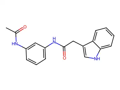N-(3-acetamidophenyl)-2-(1H-indol-3-yl)acetamide structure