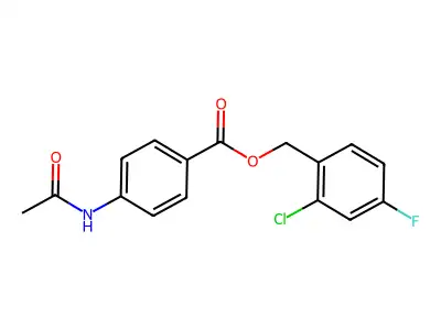 (2-Chloro-4-fluorophenyl)methyl 4-acetamidobenzoate structure