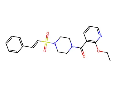 1-(2-Ethoxypyridine-3-carbonyl)-4-(2-phenylethenesulfonyl)piperazine structure