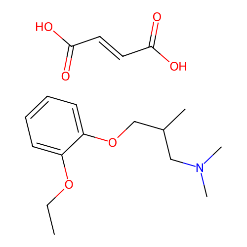 1-Propanamine, 3-(2-ethoxyphenoxy)-N,N,2-trimethyl-, (Z)-2-butenedioate (1:1) structure