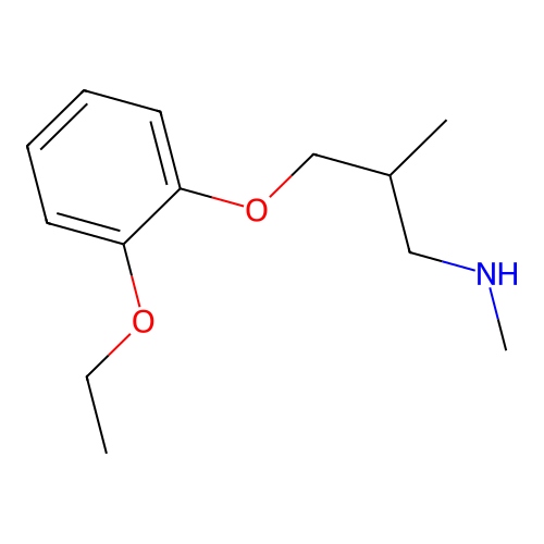 3-(2-ethoxyphenoxy)-N,2-dimethyl-1-propanamine structure