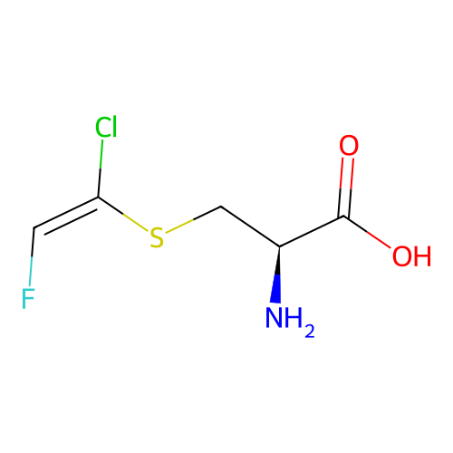 L-Cysteine, S-(1-chloro-2-fluoroethenyl)-, (E)- structure
