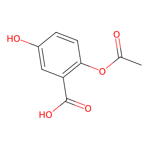 2-Acetoxy-5-hydroxybenzoic acid structure