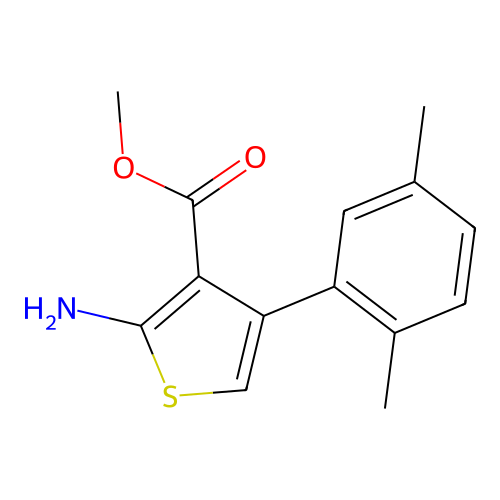 Methyl 2-amino-4-(2,5-dimethylphenyl)thiophene-3-carboxylate structure
