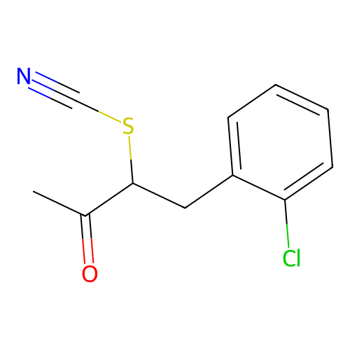 [1-(2-Chlorophenyl)-3-oxobutan-2-yl] thiocyanate structure