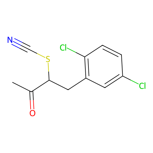 [1-(2,5-Dichlorophenyl)-3-oxobutan-2-yl] thiocyanate structure