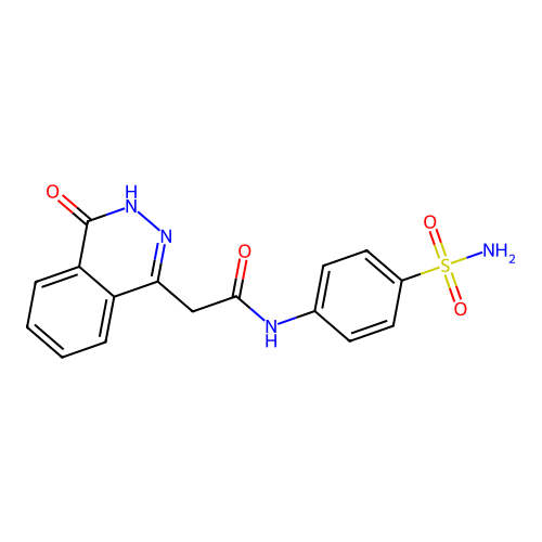 2-(4-hydroxyphthalazin-1-yl)-N-(4-sulfamoylphenyl)acetamide structure