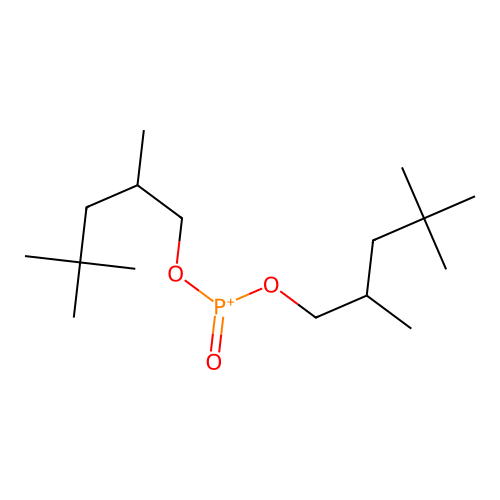 Oxo-bis(2,4,4-trimethylpentoxy)phosphanium structure