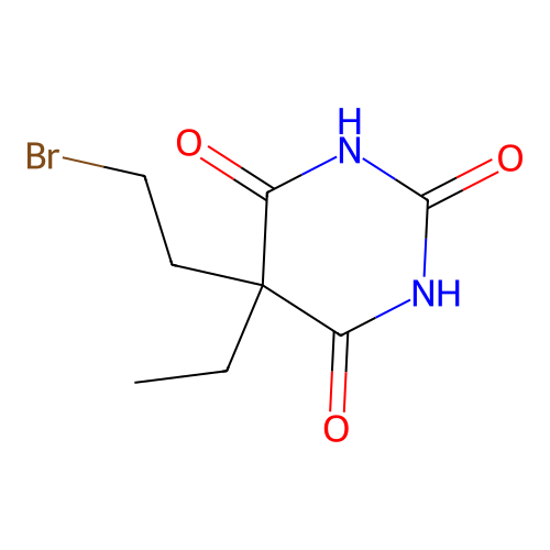 5-(2-Bromoethyl)-5-ethyl-1,3-diazinane-2,4,6-trione structure