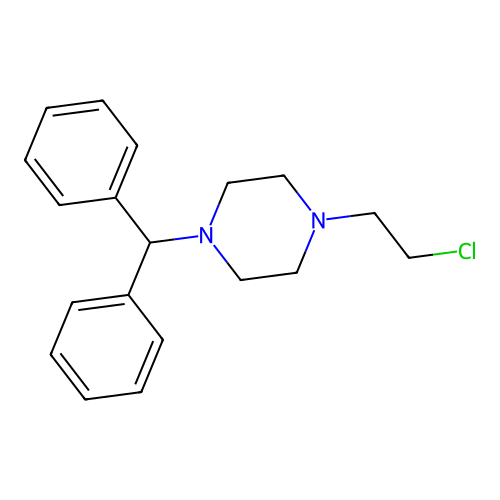 4-Benzhydryl-1-(2-chloroethyl)piperazine structure