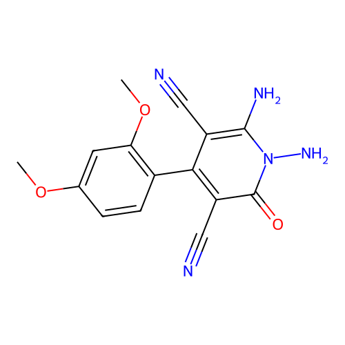 1,6-Diamino-4-(2,4-dimethoxyphenyl)-2-oxo-1,2-dihydro-3,5-pyridinedicarbonitrile structure