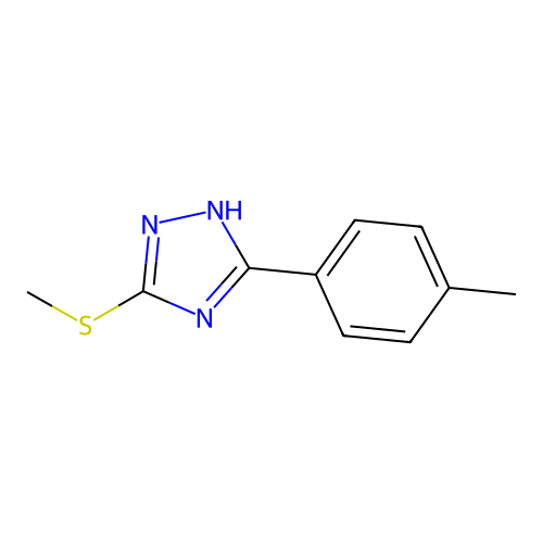 5-(4-methylphenyl)-3-methylsulfanyl-1H-1,2,4-triazole structure