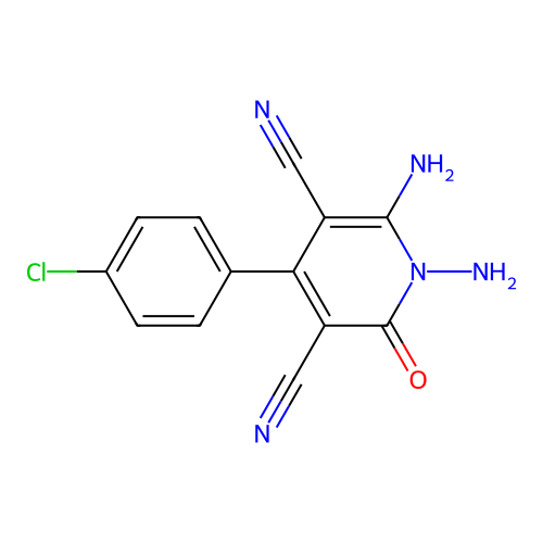 1,6-Diamino-4-(4-chlorophenyl)-2-oxo-1,2-dihydropyridine-3,5-dicarbonitrile structure