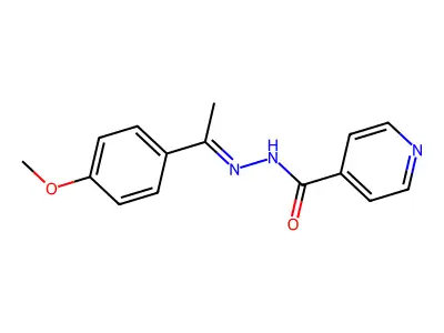 N-[(E)-1-(4-methoxyphenyl)ethylideneamino]pyridine-4-carboxamide structure