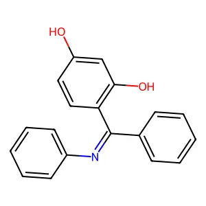 4-(C,N-diphenylcarbonimidoyl)benzene-1,3-diol structure