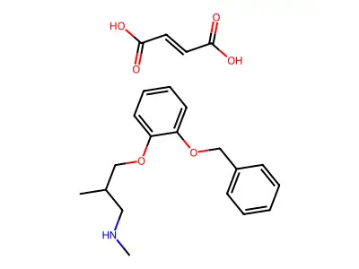 but-2-enedioic acid;N,2-dimethyl-3-(2-phenylmethoxyphenoxy)propan-1-amine structure