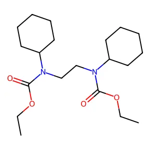 ethyl N-cyclohexyl-N-[2-[cyclohexyl(ethoxycarbonyl)amino]ethyl]carbamate structure