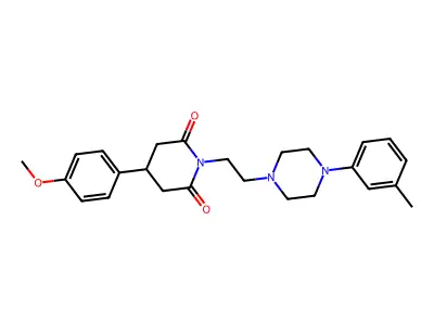 2,6-Piperidinedione, 4-(4-methoxyphenyl)-1-(2-(4-(3-methylphenyl)-1-piperazinyl)ethyl)- structure