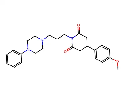 2,6-Piperidinedione, 4-(4-methoxyphenyl)-1-(3-(4-phenyl-1-piperazinyl)propyl)- structure