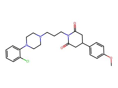 1-(3-(4-(2-Chlorophenyl)-1-piperazinyl)propyl)-4-(4-methoxyphenyl)-2,6-piperidinedione structure