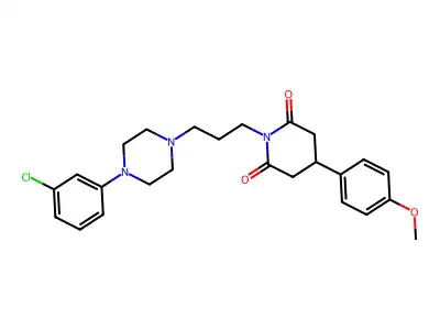 1-(3-(4-(3-Chlorophenyl)-1-piperazinyl)propyl)-4-(4-methoxyphenyl)-2,6-piperidinedione structure