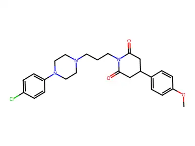 1-(3-(4-(4-Chlorophenyl)-1-piperazinyl)propyl)-4-(4-methoxyphenyl)-2,6-piperidinedione structure