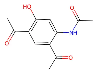 N-(2,4-diacetyl-5-hydroxyphenyl)acetamide structure