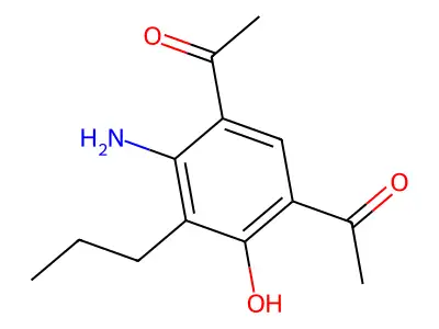 1-(5-Acetyl-2-amino-4-hydroxy-3-propylphenyl)ethan-1-one structure