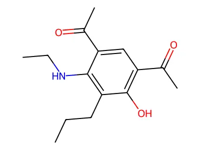 1-[5-Acetyl-2-(ethylamino)-4-hydroxy-3-propylphenyl]ethanone structure